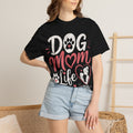 Dog Mom Life T-Shirt — Cute Paw Heart Graphic Tee for Dog Lovers