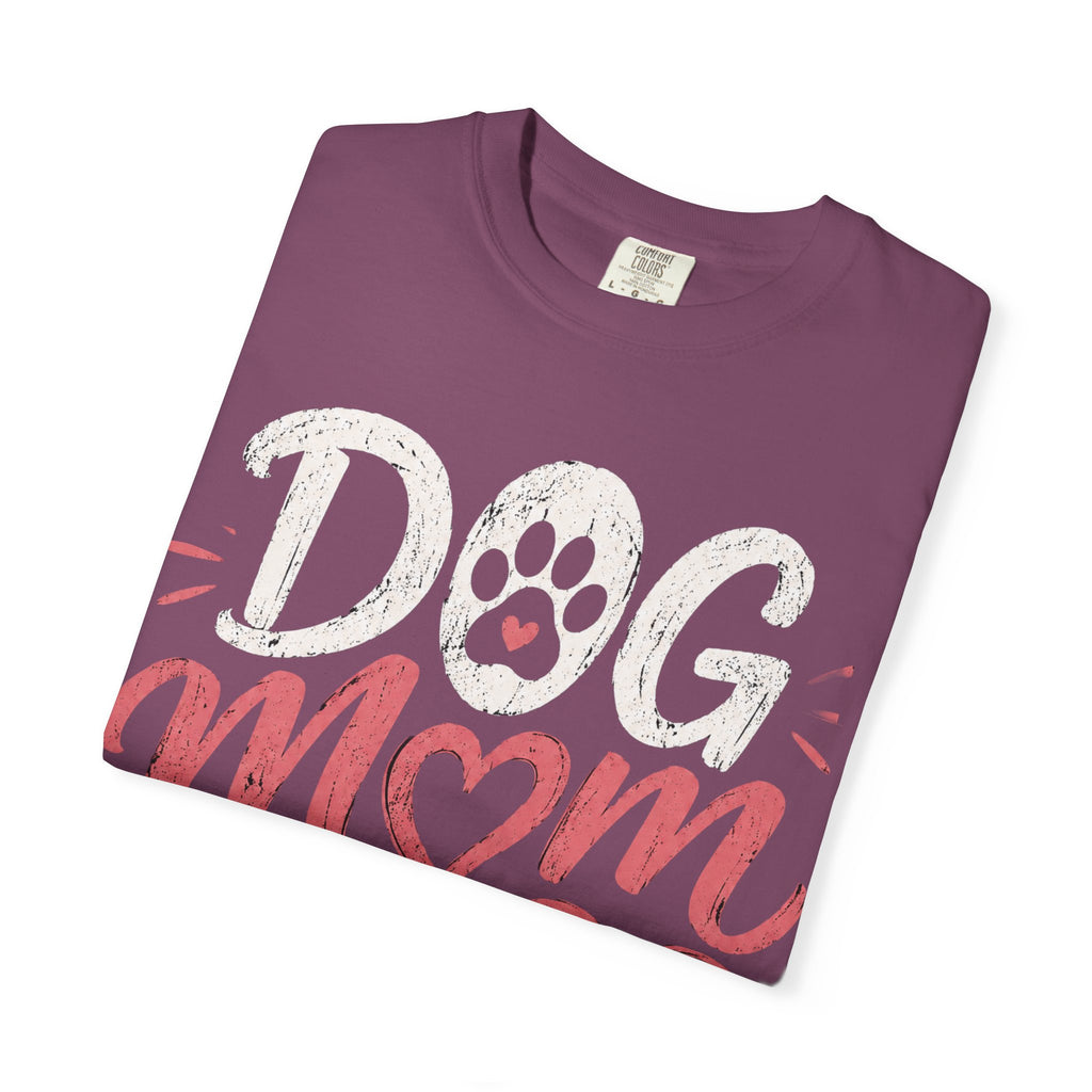 Dog Mom Life T-Shirt — Cute Paw Heart Graphic Tee for Dog Lovers